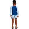 Boys Long Sleeve Rashguard Set, Navy Sailboat - Rash Guards - 5