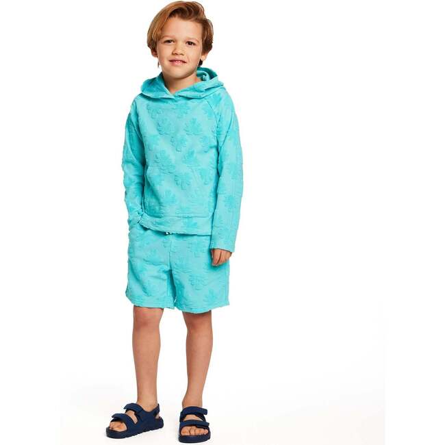 Boys Aqua Terry Cover-Up Set, Palm Tree - Cover-Ups - 5