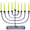 Licht Wire Round Arm Menorah, Midnight - Menorahs & Candles - 1 - thumbnail