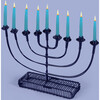 Licht Wire Round Arm Menorah, Midnight - Menorahs & Candles - 2