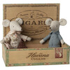 Grandma and grandpa mice in cigarbox - Dolls - 2