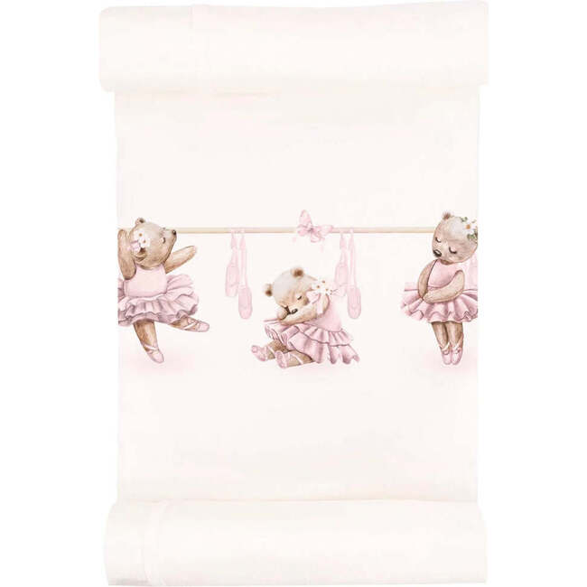 Charlene Ballerina Bear Luxury Blanket, White