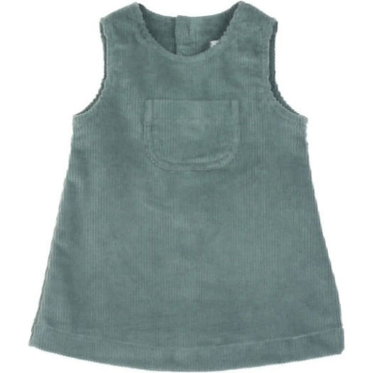Corduroy Pocket Shift Dress, Sage Green