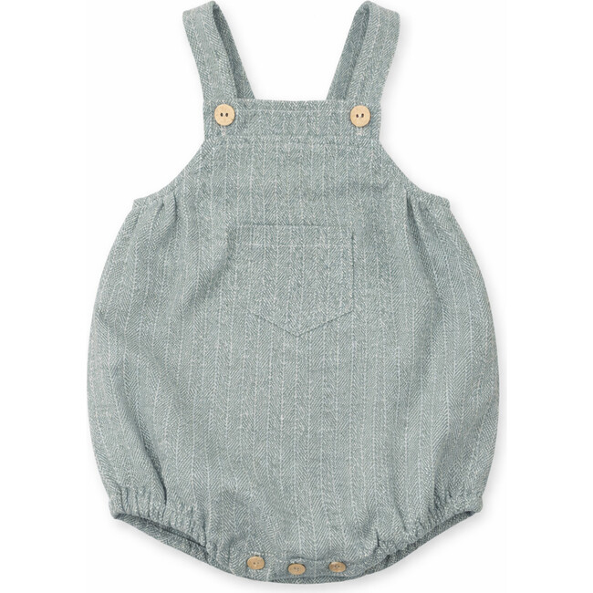 Vintage Tweed  Romper, Forest Grey