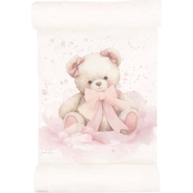 Teddy Bear Luxury Nursery Blanket, White
