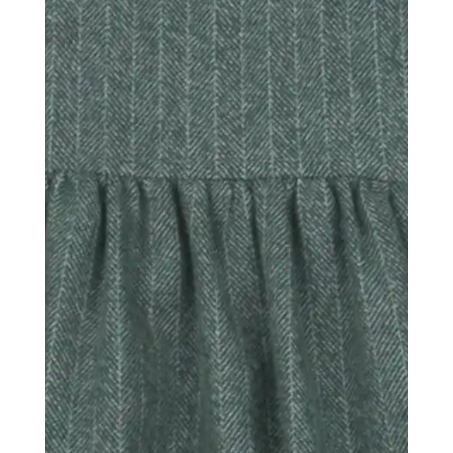 Vintage Tweed Pinafore Dress, Forest Grey - Dresses - 3