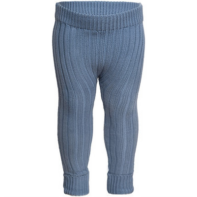 Celeste Ribbed Knit Leggings, Blue