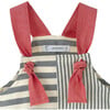 Mixed Stripe Grey Dungaree Romper - Rompers - 3 - thumbnail
