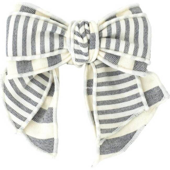 Grey Stripe Bow