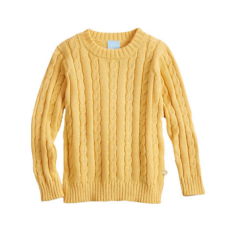 Riblio Cable-Knit Sweater, Yellow