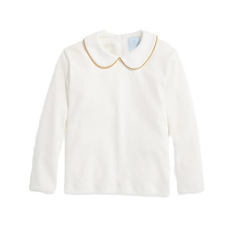 Riblio Peter Pan Collar Shirt, Cream
