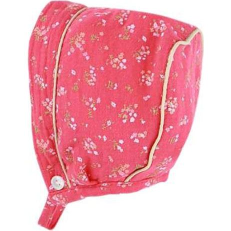 Infant Girls’ Hot Pink Floral Dress, Bloomer, and Bonnet Set - Mixed Apparel Set - 4