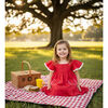 Girls' Flutter-Sleeve Red Pocket Dress - Dresses - 2