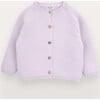 Petal cardigan girl in organic cotton, Purple - Cardigans - 1 - thumbnail