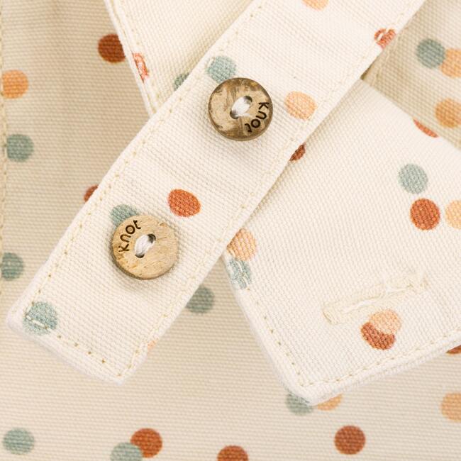 Playful Dots romper girl in cotton canvas