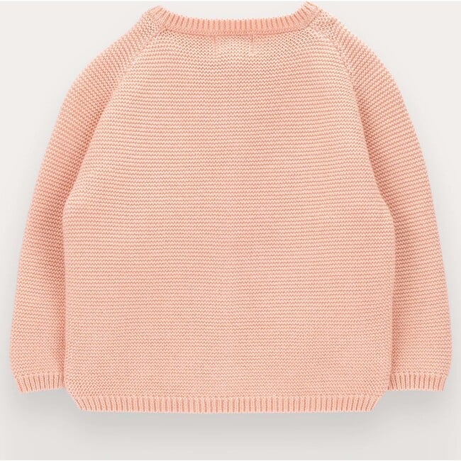 Petal cardigan girl in organic cotton, Orange - Cardigans - 3