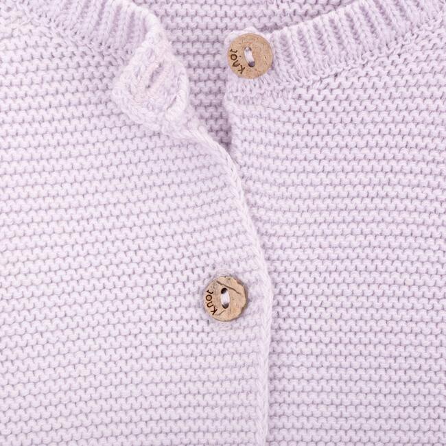 Girls Petal cardigan in organic cotton, Purple