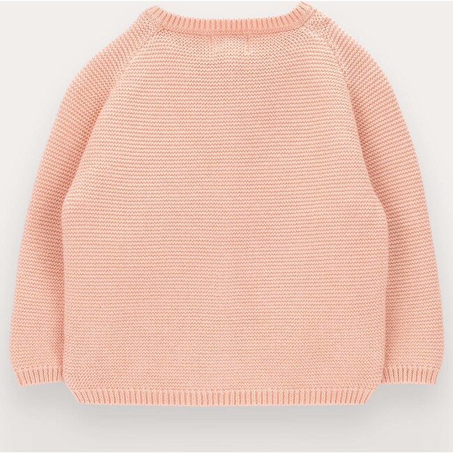 Girls Petal cardigan in organic cotton, Orange - Cardigans - 3