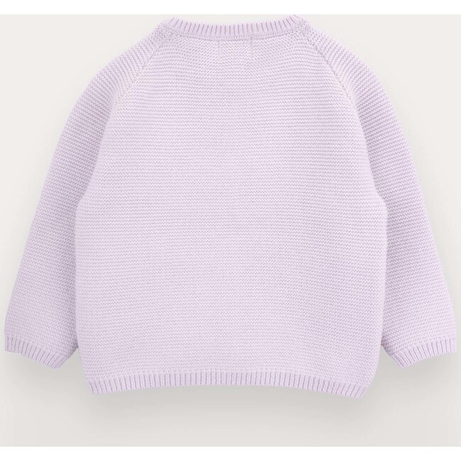 Girls Petal cardigan in organic cotton, Purple - Cardigans - 3