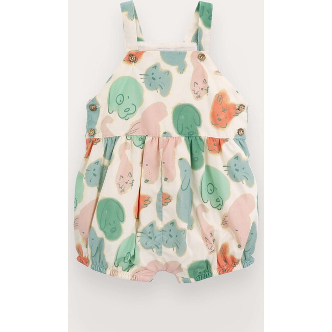 Fur-ever friends romper boy in cotton