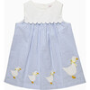 Baby Petal Bib Pinafore Duck Dress,  Blue - Dresses - 1 - thumbnail