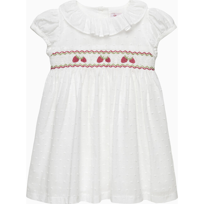 Baby Strawberry Smocked Plumeti Dress