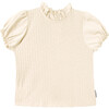 Mipounet SS26 Zoe Flammé, T-shirt (Ecru) - T-Shirts - 1 - thumbnail