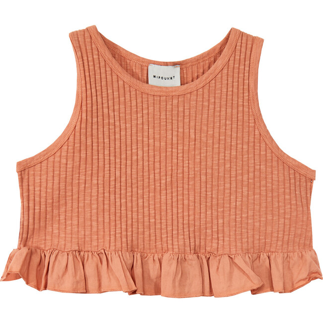 Mipounet SS26 Zoe Flammé, Top (Rust)