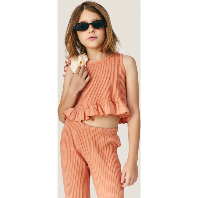 Mipounet SS26 Zoe Flammé, Top (Rust)
