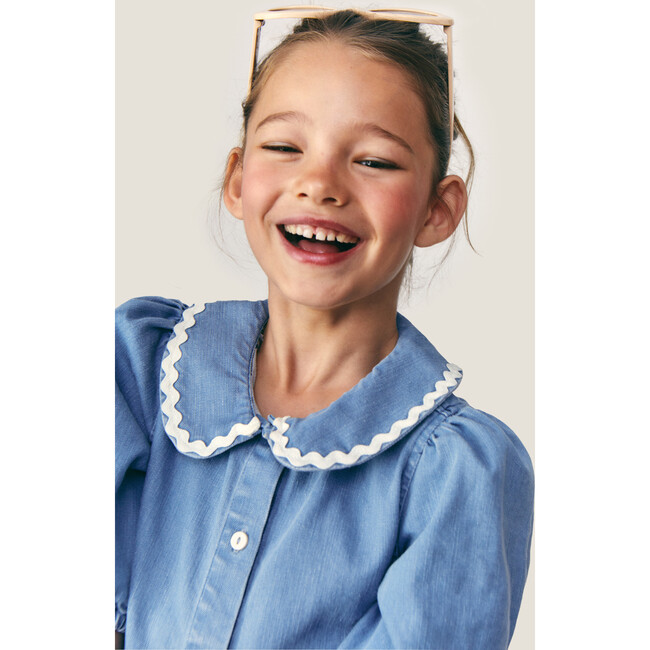 Mipounet SS26 Louise Denim, Shirt (Light Blue) - Shirts - 3