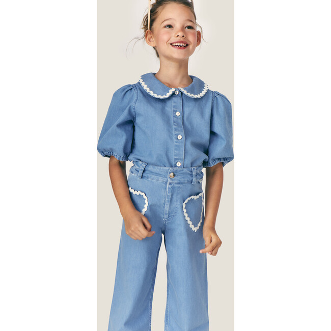 Mipounet SS26 Louise Denim, Shirt (Light Blue) - Shirts - 4