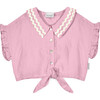 Mipounet SS26 Isaline Linen, Shirt (Pink) - Shirts - 1 - thumbnail