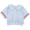 Mipounet SS26 Sylvie, Blouse (Blue) - Blouses - 1 - thumbnail