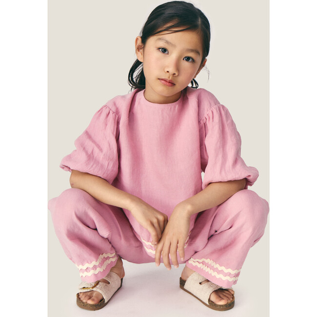 Mipounet SS26 Isaline Linen, Blouse (Pink) - Blouses - 3