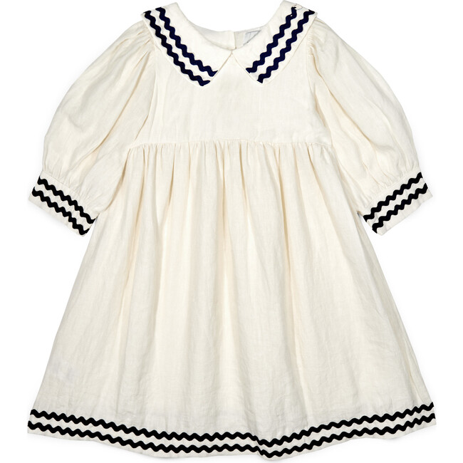 Mipounet SS26 Isaline Linen Collared, Dress (Ecru)