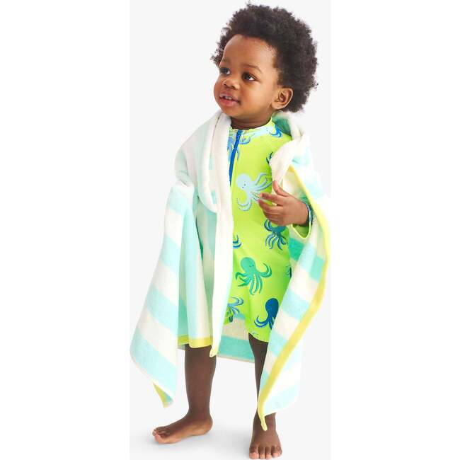 Baby One-Piece Rash Guard In Octopus Pals, Lime Octopus - Rash Guards - 3