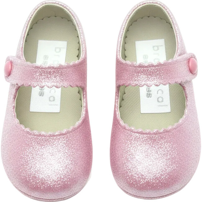 Emma British Pre-Walker Baby Shoe - Pink Glitter