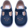Robin British Pre-Walker Baby Shoe - So Navy - T-Straps - 1 - thumbnail