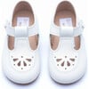 Robin British Pre-Walker Baby Shoe - White - T-Straps - 1 - thumbnail