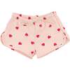 Mini Strawberries Print Lottie Shorts, Pale Pink - Shorts - 1 - thumbnail