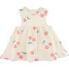 Cherries Print Lily Tank Dress, Milk - Dresses - 1 - thumbnail