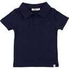 Spencer Short Sleeve Polo, Navy - Polo Shirts - 1 - thumbnail