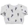 Lobsters Print Brooklyn Boxy, Heather Gray - Sweatshirts - 2