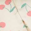 Cherries Print Zipper Front Footie, Milk - Footie Pajamas - 3 - thumbnail