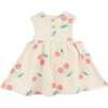 Cherries Print Lily Tank Dress, Milk - Dresses - 2 - thumbnail