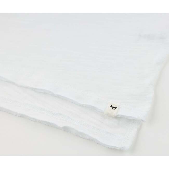 Sunshine Embroidered Raw Edge T-Shirt, Oyster - T-Shirts - 3