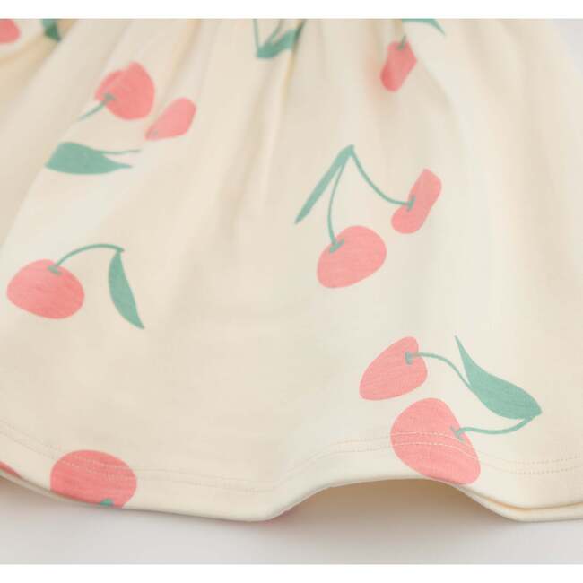 Cherries Print Lily Tank Dress, Milk - Dresses - 3