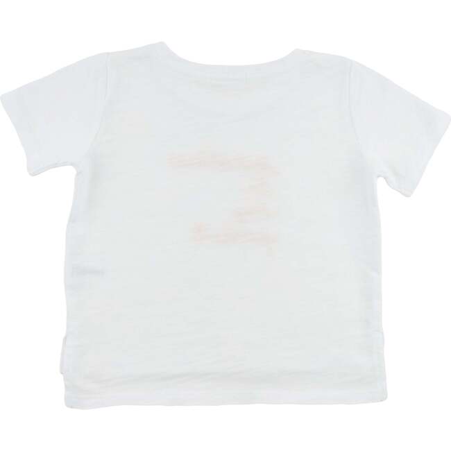 Sunshine Embroidered Raw Edge T-Shirt, Oyster - T-Shirts - 4