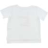 Sunshine Embroidered Raw Edge T-Shirt, Oyster - T-Shirts - 4