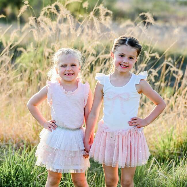 Rebekah Ruffle Tank, Pale Pink - Tank Tops - 4